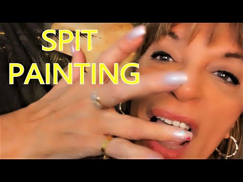 ASMR SPIT PAINTING TU CARA😖ATENCIÓN PERSONAL😋MOUTH SOUNDS