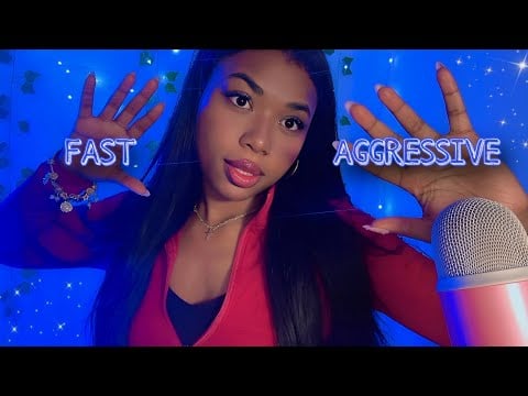 ASMR ACTUAL Fast & Aggressive Mouth Sounds, Hand Sounds & Tapping (1 Hour)