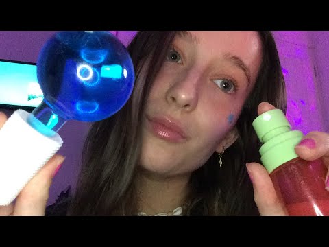 *ASMR* spa skincare 🫧💆‍♀️🧴✨ (ice globes, mouth sounds, liquid sounds)
