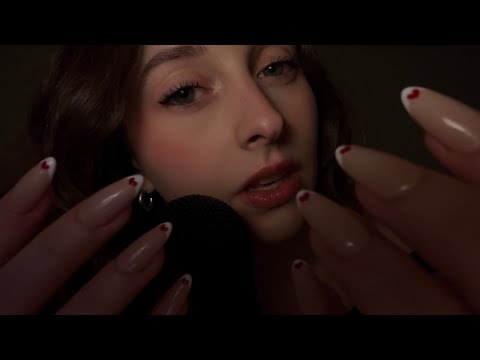 ASMR intense ECHOED mouth sounds (half pure, half with layered scratches)