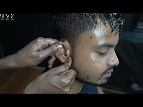 ASMR Oil Massage On Ear | Head And Ear Massage For Better Sleep | ASMR Head And Neck Massage