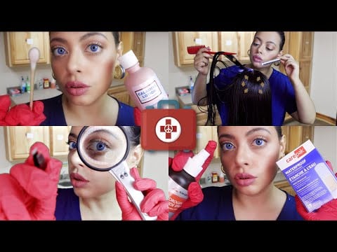 ASMR| CAMP NURSE TREATS YOU - 4 Scenarios! Lice Check, Poison Ivy, Bee Sting, Sports Injury
