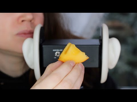 ASMR Eating Sounds Fruits 🍊​ 3Dio Ear To Ear | Persimmon & Tangerine | Mukbang 먹방 (No Talking)