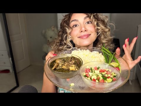 ASMR persian food mukbang 😋