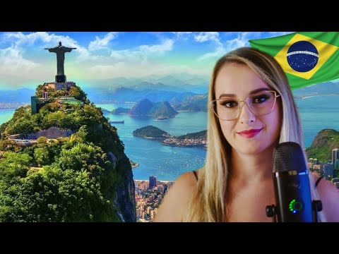 ASMR com CURIOSIDADES sobre o BRASIL | SUSSURROS DE ORELHA A ORELHA | FATOS INTERESSANTES |BLUE YETI