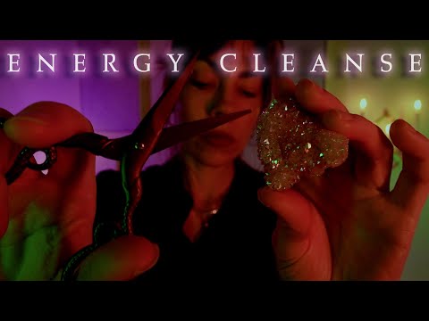 Energy Work ASMR | Cord Cutting & Plucking | Energy Movement | Reiki | Not Quite No Talking