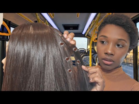 ASMR/ TIRANDO SEU PIOLHO NO TRASPORTE PÚBLICO (Roleplay de piolho Relaxante) 😴🎧