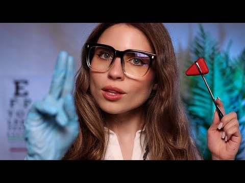 ASMR Tingliest Cranial Nerve Exam | Eye Exam, Taste, Smell, Balance, Reflexes, Face Exam