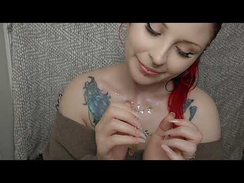 ASMR Gem/Jewel Scratching and Delicate Skin Tracing