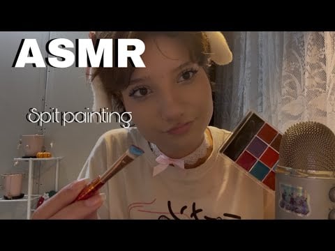 ASMR || Spit painting 🎨 