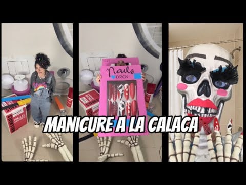 Versión larga Duendecilla le hace manicure a la calaca #asmr #manicure #halloween #humor #asmrsounds