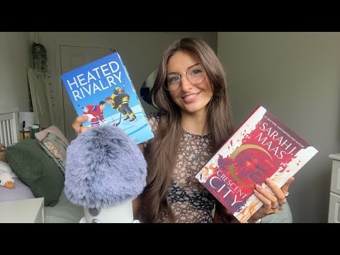 ASMR Reading update and ramble📚 (book tapping, fluffy mic scratching, whispering)