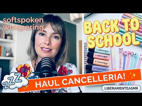 ASMR ITA Softspoken Whispering ✨Haul back to school 🏫 📕 ✨