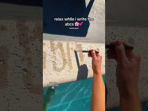 singing the ABC’s and writing them on the concrete asmr #fyp #oddlysatisfying #asmr #asmrgames