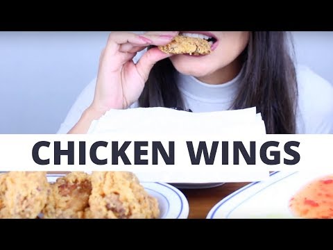 ASMR EATING CHICKEN WINGS (Eating Sounds + Whispering)