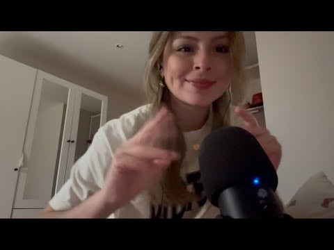 ASMR poking your eye and camera (mouth sounds and brushing camera)