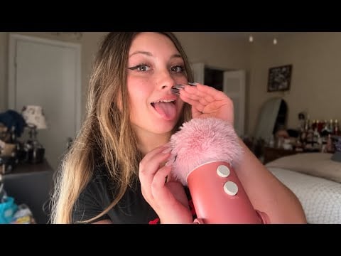 ASMR mouth sounds at 100% gain sensitivity, rambles, hand movements + more 