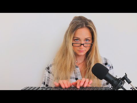 1 Minute ASMR  | Annoyed Secretary Asks you Random Questions | (TYPING, SOFT SPOKEN)