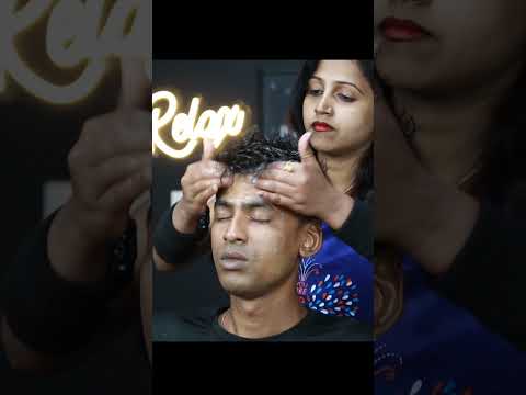 Indian Lady Barber Doing Relaxing Head Massage #asmr #shorts