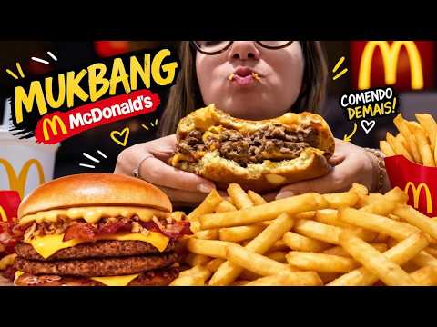 MUKBANG MCDONALD'S Comendo até não aguentar mais #asmr #mukbangbrasil