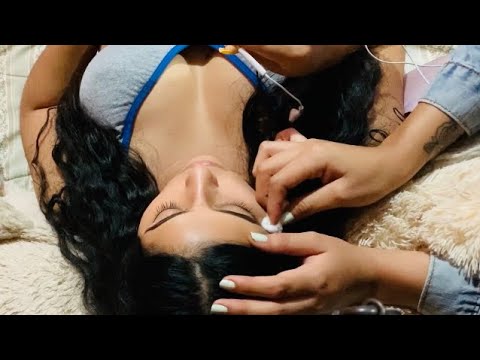 💦🔥ASMR 🔥 LIMPIEZA EXTREMA A MI PRIMA 🔥🥵 TOCANDO SU CARITA 💦🔥