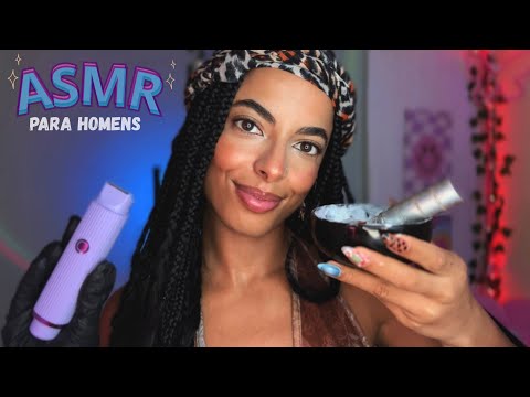 ASMR Para Homens | Fazendo Sua Barba (Muito Relaxante) 😴 Atenção Pessaol 