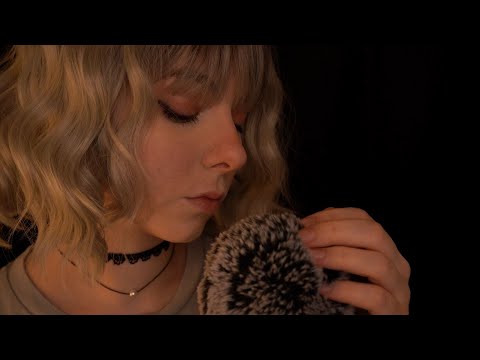 ASMR | Close Up Clicky Mouth Sounds & Unintelligible Whispering - Fireplace Ambience