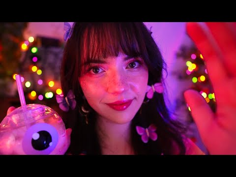 ASMR Comforting You at a Halloween Party 🔮💕🎃 (party ambience, personal attention, fixing you up)