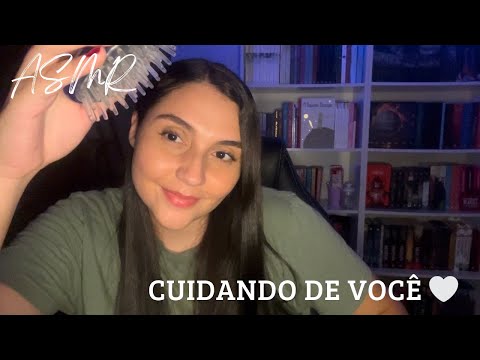 ASMR - VOU PREPARAR O SEU CABELO ANTES DE VOCÊ DORMIR | umectação capilar | massagem | escova