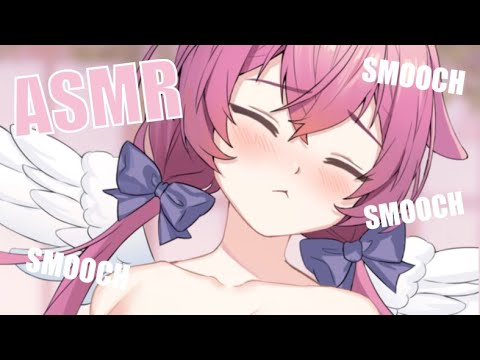 【ASMR】Sweet Smooches & Soft Breathing / Ear Blowing  ♡ Sleeping Aid