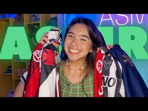 ASMR COM *TODAS* MINHSA CAMISETAS DE FUTEBOL ⚽