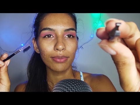 ASMR AMIGA FAZENDO SUA SOBRANCELHA 💁🏽‍♀️