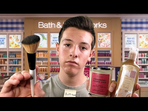 ASMR Rude Bath & Body Employee Does Your Makeup and Checks You Out