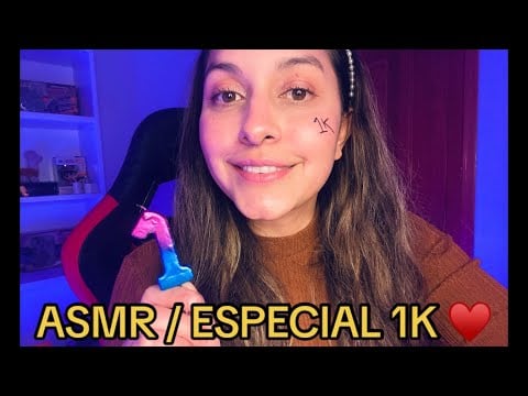 ASMR| TE MAQUILLO Y PEINO PARA EL ESPECIAL 1k ♥️ MIL GRACIAS ❤️❤️