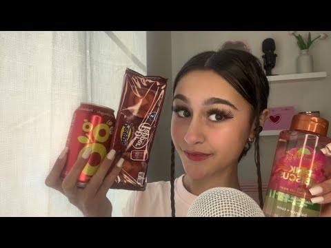 ASMR| Girl in the back of class sells you snacks and self care items..