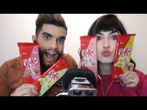 CASAL ASMR - PROVANDO KIT KAT DIFERENTES!