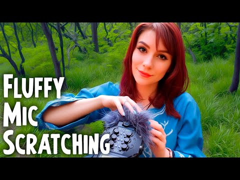 Outdoor ASMR Fluffy Mic Scratching 💎 Scalp Massage, Nature Ambience