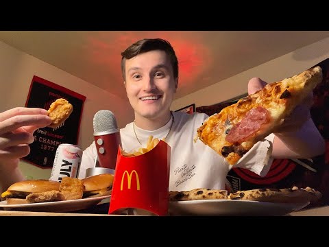 ASMR 1 HOUR HUGE MUKBANG 🍴💤 (McDonald’s, Pizza, Fries, Cookies)