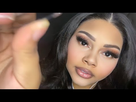 asmr| plucking your eyebrows roleplay (close whispers + mouth sounds)