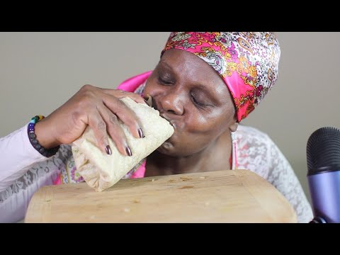 Chipotle Burrito | Probiotics Yogurt ASMR Eating Sounds