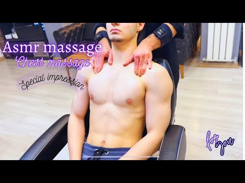 Emre Fell asleep! ASMR Chest Massage Hard Full Body Massage / Back, Arm, Head and facial massage