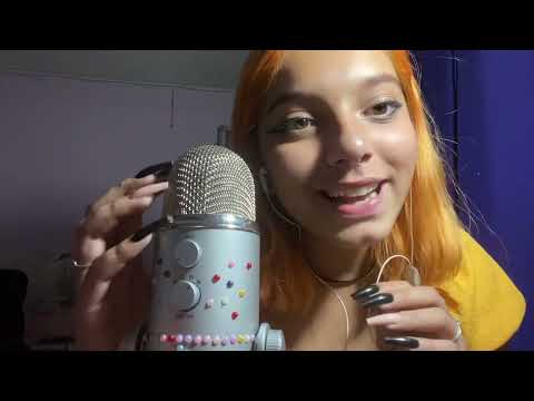 ASMR RASCANDO EL MICRÓFONO CON UÑAS LARGAS| TAPPING Y MÁS| SOFIWI