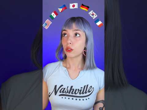 eu tentei o desafio de falar 9 línguas diferentes 😵‍💫 #asmr #satisfying