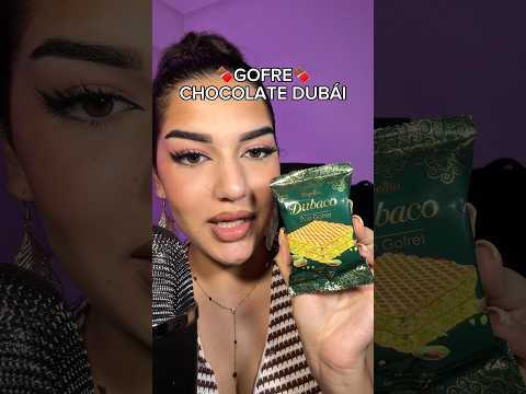 Probando 🍫GOFRE🍫 de CHOCOLATE DUBÁI ✨ #asmr #dubaichocolate #chocolatedubai
