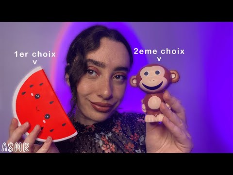 🌙 ASMR FRANÇAIS : ÇA OU ÇA ? À TOI DE FAIRE DES CHOIX 🍉🐵 #asmr #relax #youtube #asmrfr