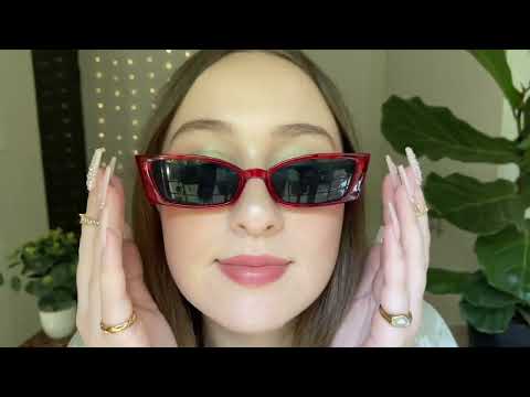 *one minute asmr* sunglasses tapping + candle lighting