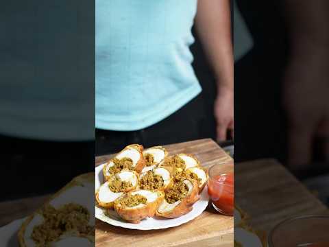 Egg Keema PakodaASMRCooking #short #fyp #indianasmrworld #cooking #keema