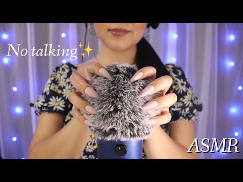 ASMR✨20 mins of fluffy mic brushing ~relaxing ear massage (no talking)