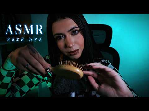 ASMR 💇 Hair Spa | Cuidando do seu cabelo até você dormir 💤 (roleplay)