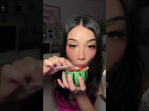 Watermelon flavored things are so bad but this was okay #asmr